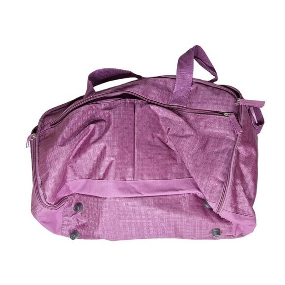 Purple Duffel Bag Carry Straps Lightweight 18 Inches Wide - Picture 4 of 8
